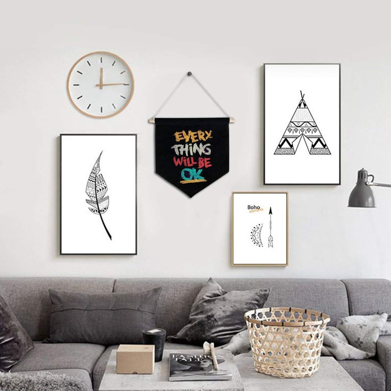 FLYPARTY Enamel Pin Wall Display Banner -Blank Canvas Banner for Display Pins Buttons (Black) - Image 5